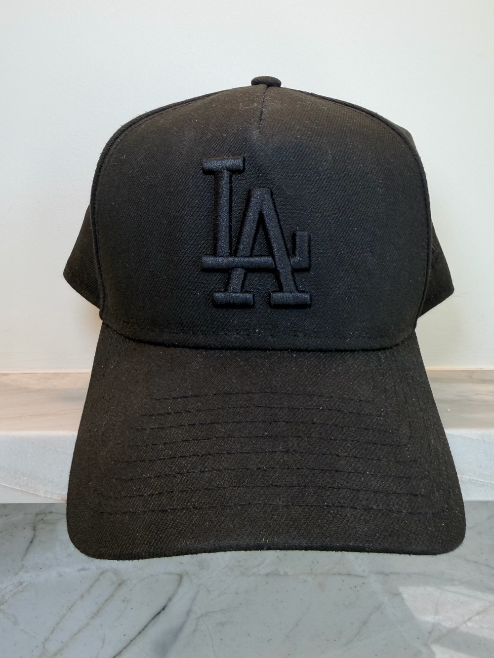NEW ERA LA Dodgers 9FORTY MLB Baseball Cap Black on Black Adjustable OSFM